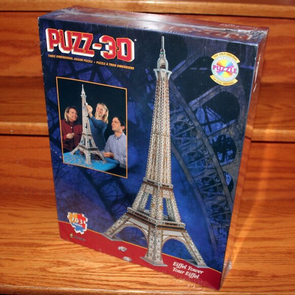 3/$118❤️new sealed 1995 Wrebbit PUZZ 3D Eiffel Tower Paris France puzzle P3D-903 - Picture 1 of 7